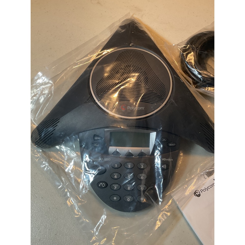 Polycom SoundStation IP 6000‎ Conference Phone VoIP SIP 2201-15600-001 Black